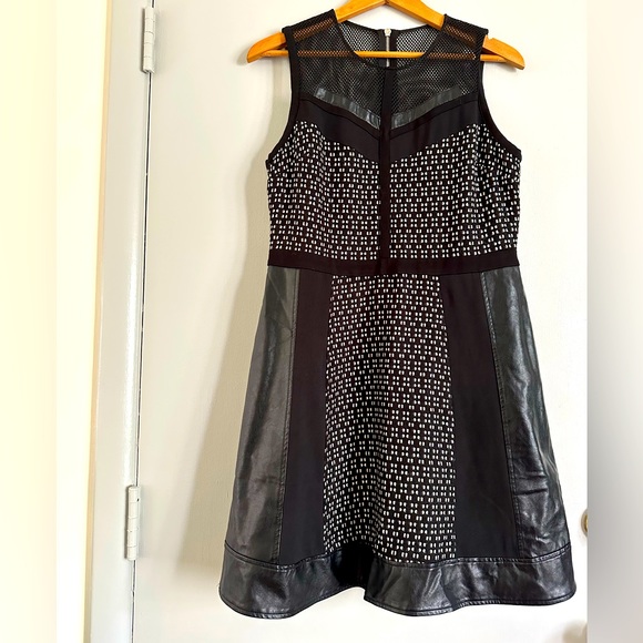 RACHEL Rachel Roy Dresses & Skirts - Rachel by Rachel Roy Faux Leather Trim Mini Dress size 12.